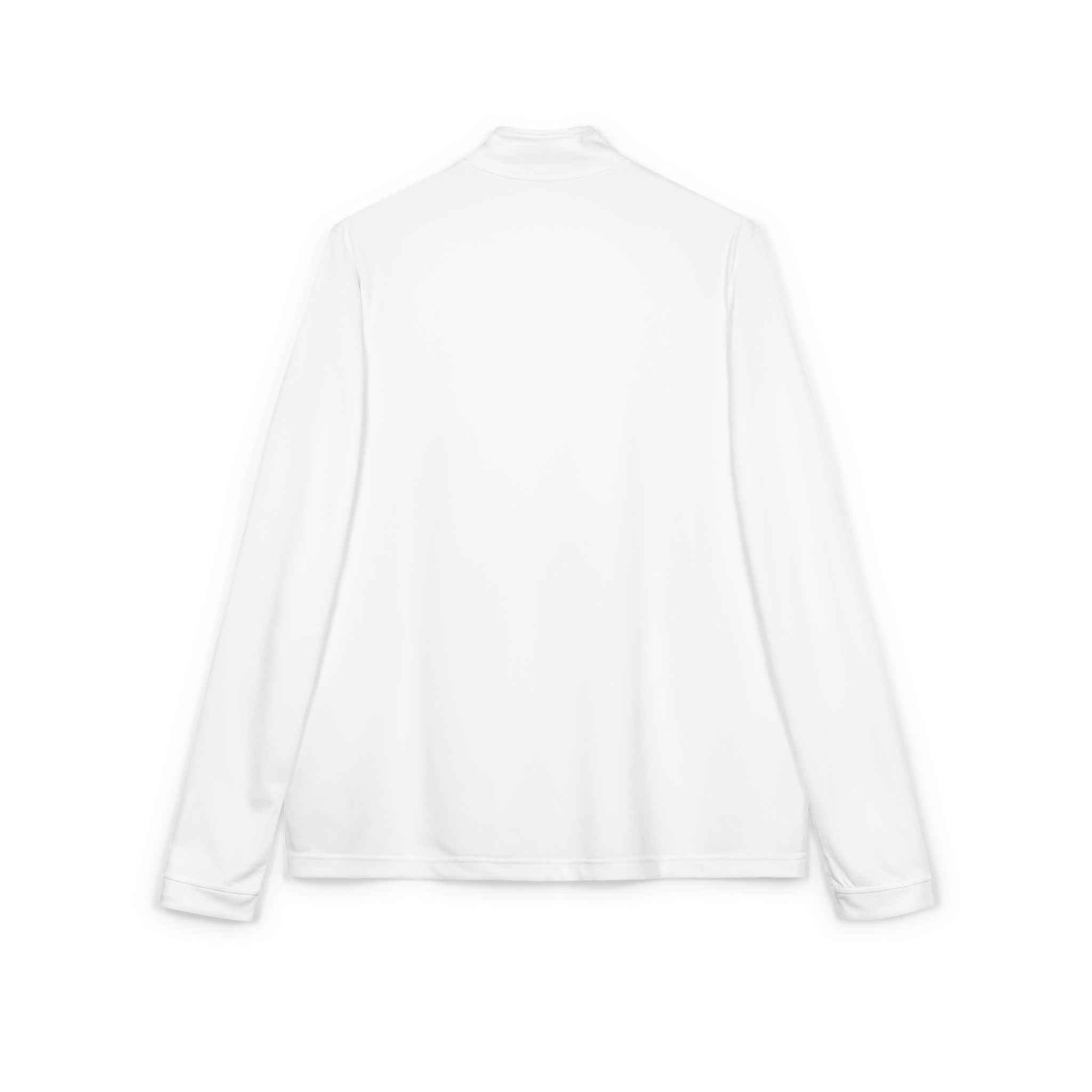 Adidas Embroidered Quarter-Zip Pullover — White Lightweight Performance Top